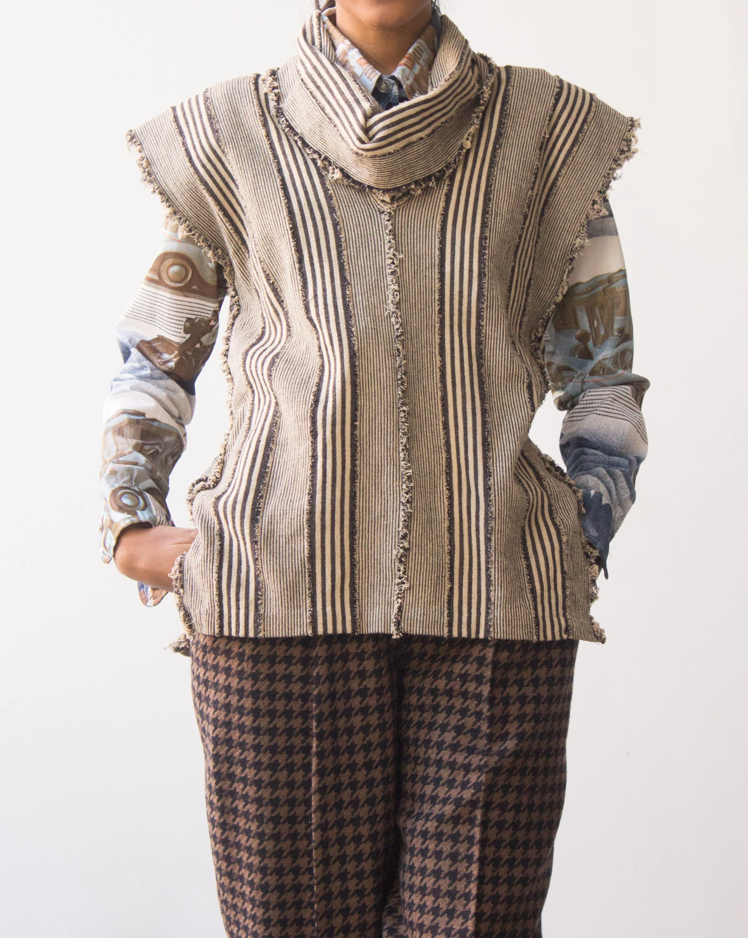 1980s Issey Miyake Striped Woven Vest — Wayward Collection 1980s Issey Miyake Striped Woven Vest — Wayward Collection